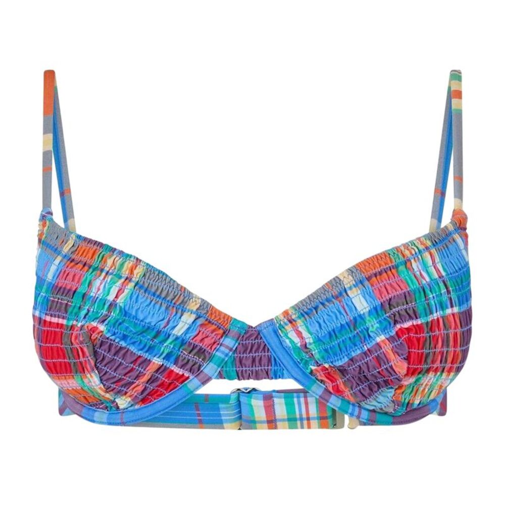 Ralph Lauren Womens/Ladies Glen Plaid Bikini Top / Multicolored
